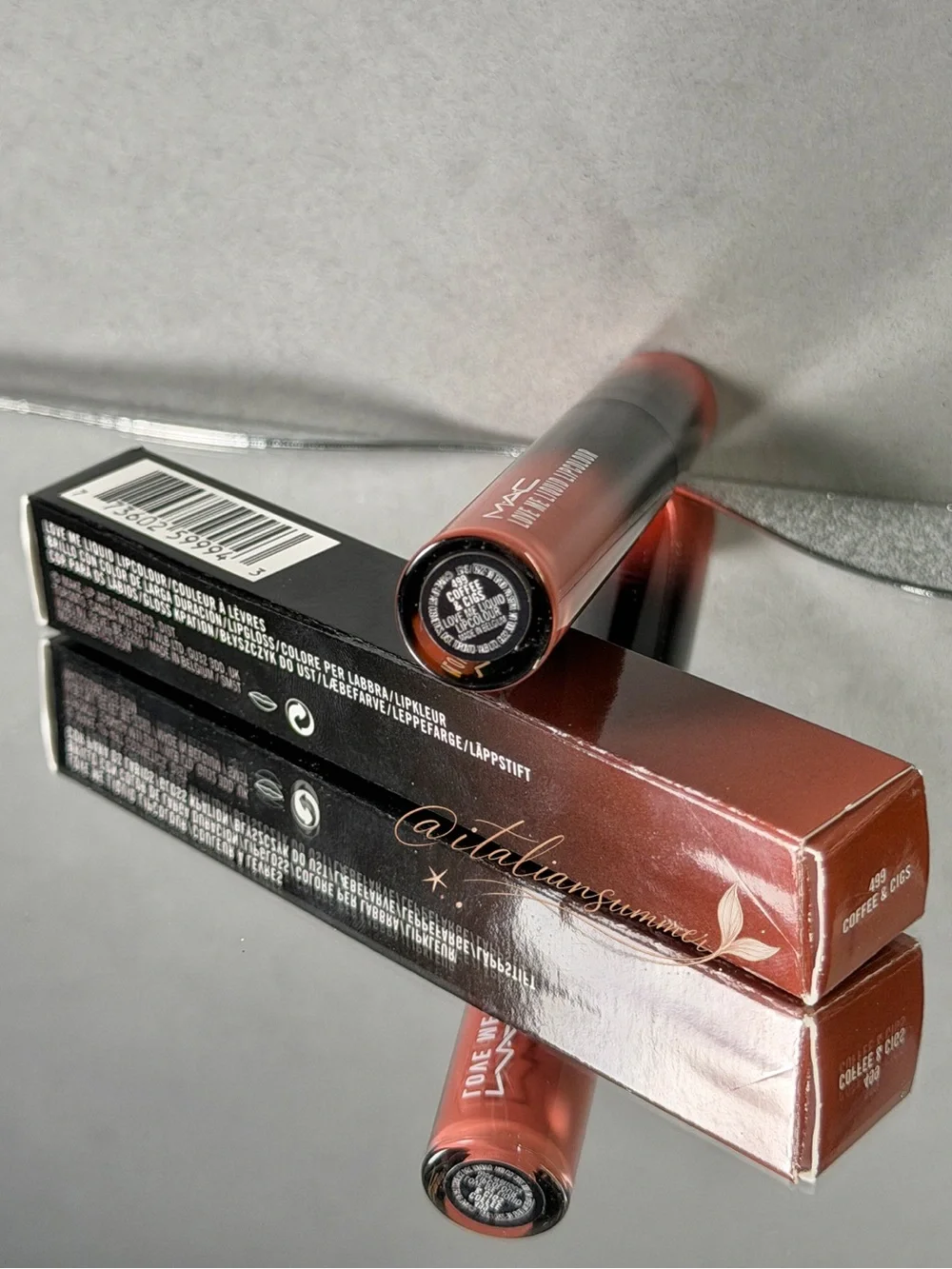 MAC Love Me Lipcolour Coffee & Cigs 499 Lipgloss New In Box